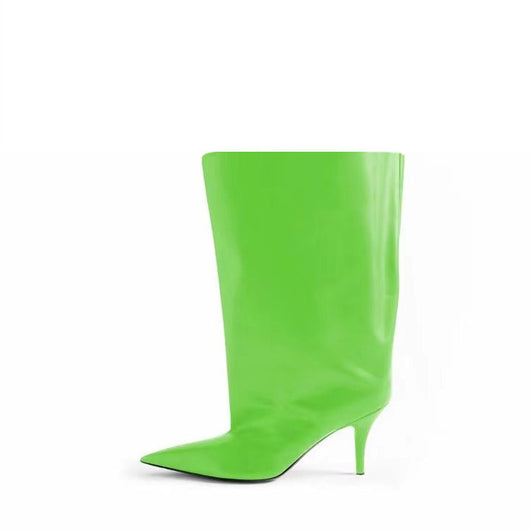 Botas de Tacón Alto Puntiagudo en Charol con Envolvimiento - Image 10