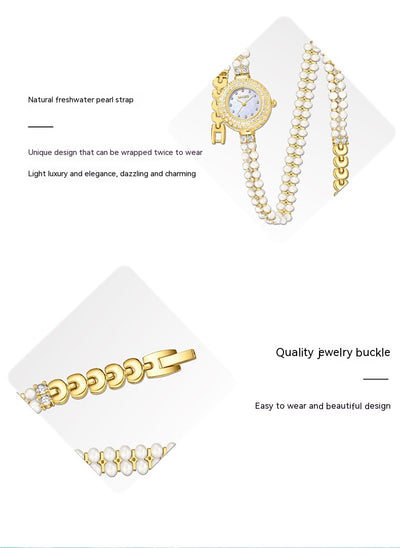 Reloj de Perla de Agua Dulce con Diamantes - Lujo Asequible para Mujer - Image 16