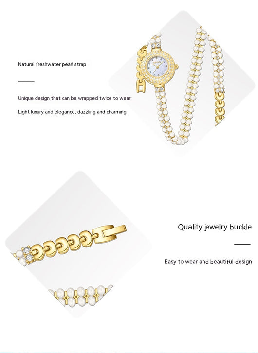 Reloj de Perla de Agua Dulce con Diamantes - Lujo Asequible para Mujer - Image 16