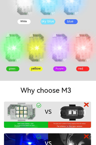 Lámpara LED para Dron con Control Remoto Impermeable y Luces Intermitentes - Image 15