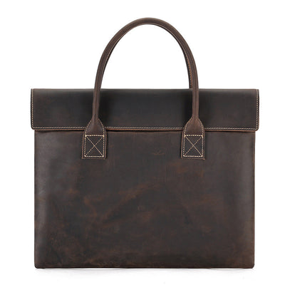 Bolso Portátil de Cuero Crazy Horse para Hombre - Image 7