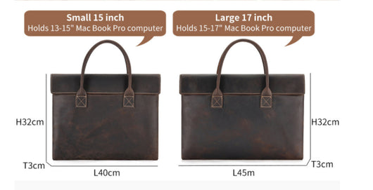 Bolso Portátil de Cuero Crazy Horse para Hombre - Image 12