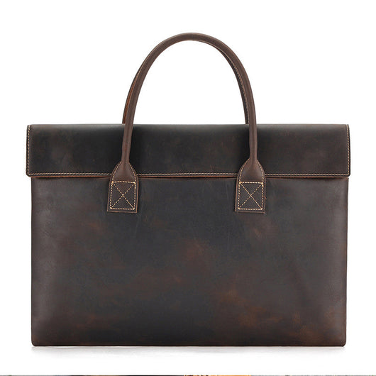 Bolso Portátil de Cuero Crazy Horse para Hombre - Image 15