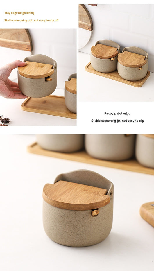 Set de 3 Recipientes de Cerámica Japonesa para Condimentos con Tapa - Image 31