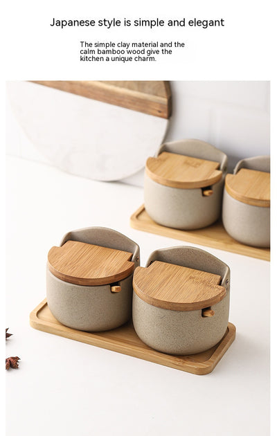 Set de 3 Recipientes de Cerámica Japonesa para Condimentos con Tapa - Image 34
