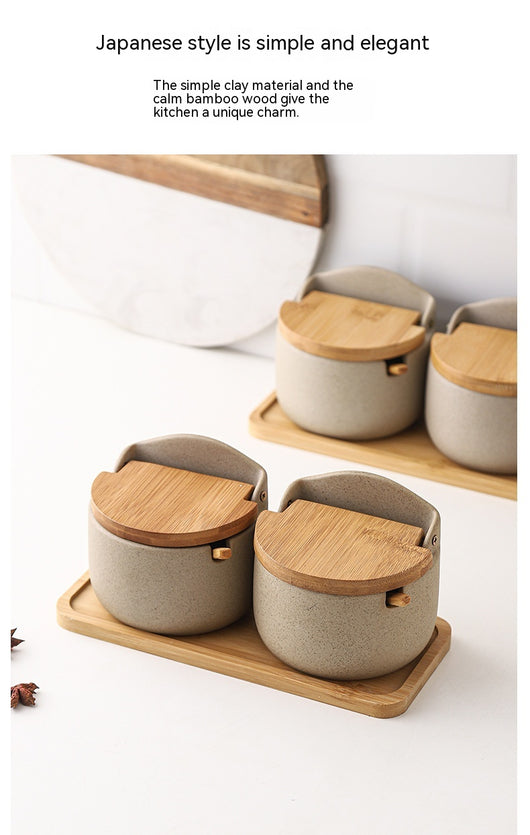 Set de 3 Recipientes de Cerámica Japonesa para Condimentos con Tapa - Image 34