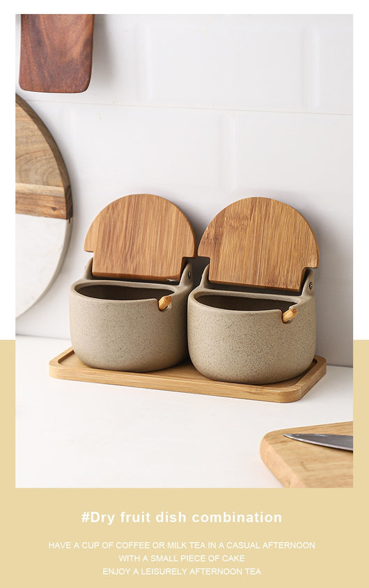 Set de 3 Recipientes de Cerámica Japonesa para Condimentos con Tapa - Image 40