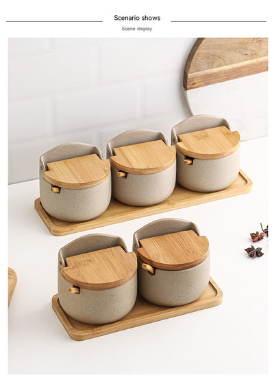 Set de 3 Recipientes de Cerámica Japonesa para Condimentos con Tapa - Image 45
