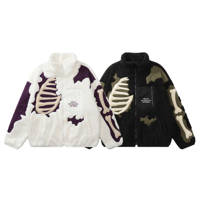 Abrigo Acolchado de Lana y Algodón Bordado - Estilo Americano Clásico - Image 35