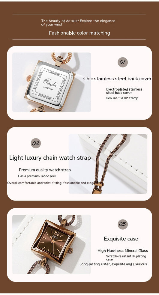 Reloj Pulsera Cuadrado Estilo Vintage en Aleación Premium - Image 19