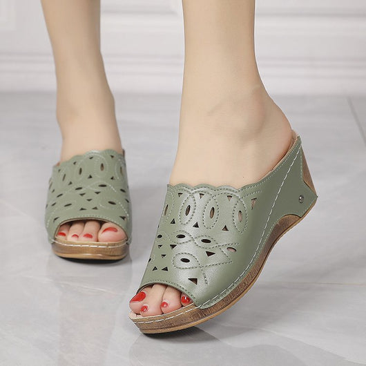 Sandalia Cuña Slip-On con Punta Abierta para Mujer - Image 51