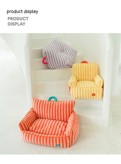 Cama Térmica para Mascotas con Diseño a Rayas - Uso Todo el Año - Image 14