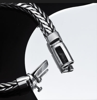 Pulsera Tejida en Plata S925 Estilo Quilla para Hombre - Image 15