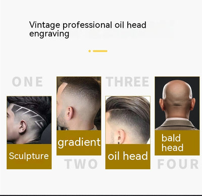 Cortadora de Cabello Profesional Retro con Grabado - Máquina de Afeitar Eléctrica de Precisión - Image 20
