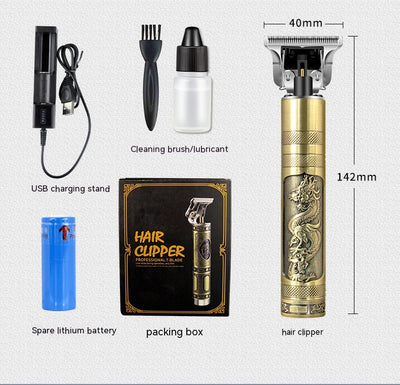 Cortadora de Cabello Profesional Retro con Grabado - Máquina de Afeitar Eléctrica de Precisión - Image 29