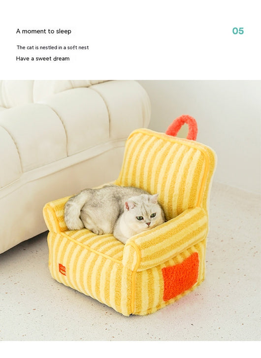 Cama Térmica para Mascotas con Diseño a Rayas - Uso Todo el Año - Image 24