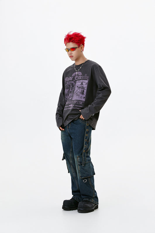 Suéter Retro Americano de Cuello Redondo para Hombre - Image 17