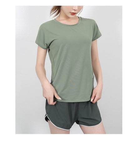 Playera Deportiva de Manga Corta Primavera Verano para Yoga y Fitness - Image 16