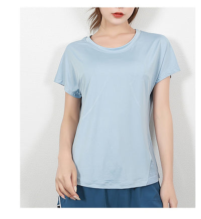 Playera Deportiva de Manga Corta Primavera Verano para Yoga y Fitness - Image 24