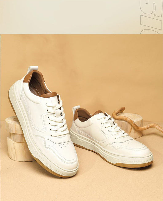 Tenis Blanco de Cuero Doble Capa para Hombre - Estilo Coreano Casual - Image 27