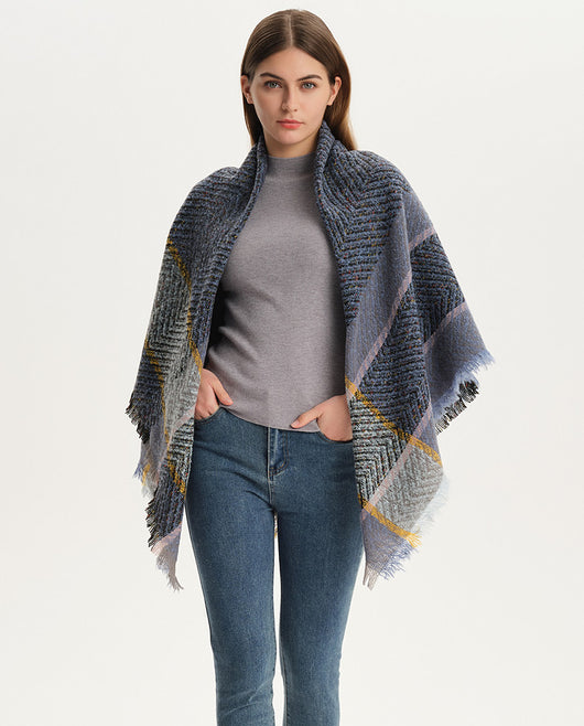 Chal Triangular Escocés para Otoño e Invierno - Amplio y Versátil - Image 113