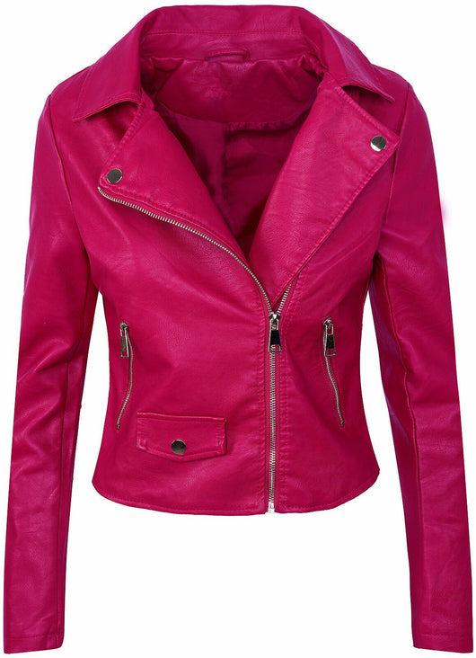 Chaqueta de Cuero PU Corta Ajustada con Cierre para Mujer - Abrigo Elegante Otoño Invierno - Image 12