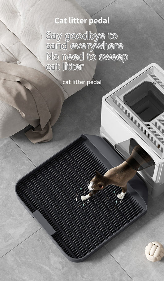 Arenero para Gatos con Pedal y Tapete Absorbente - Image 8