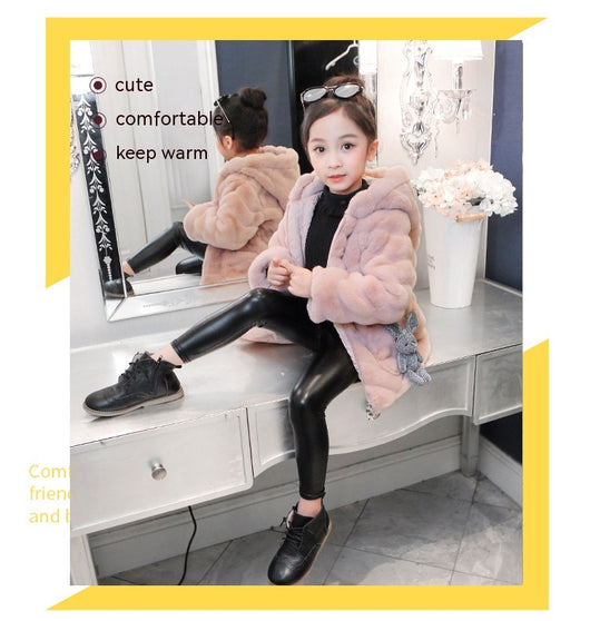 Abrigo Infantil Niña Invierno Estilo Coreano Piel Sintética Acolchado Cálido - Image 18