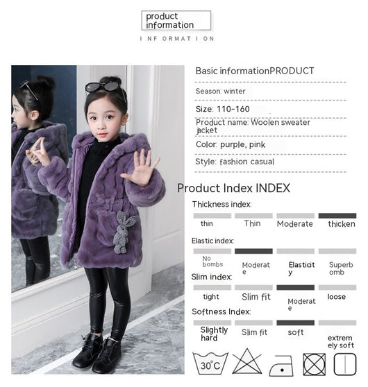 Abrigo Infantil Niña Invierno Estilo Coreano Piel Sintética Acolchado Cálido - Image 19