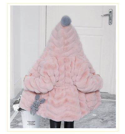 Abrigo Infantil Niña Invierno Estilo Coreano Piel Sintética Acolchado Cálido - Image 29