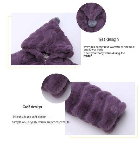 Abrigo Infantil Niña Invierno Estilo Coreano Piel Sintética Acolchado Cálido - Image 30