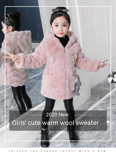 Abrigo Infantil Niña Invierno Estilo Coreano Piel Sintética Acolchado Cálido - Image 37