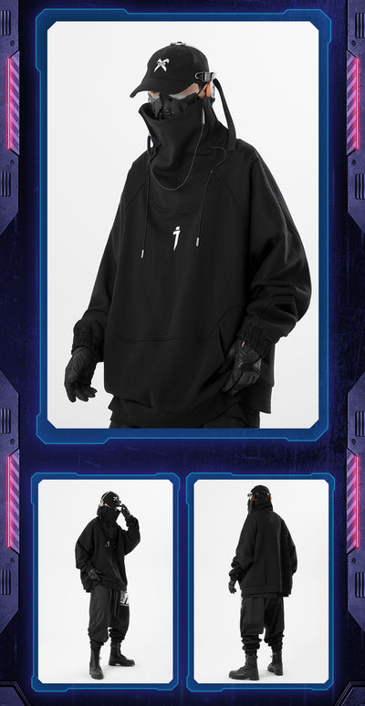 Suéter Cuello Alto Funcional Hip Hop para Hombre - Otoño e Invierno - Image 12