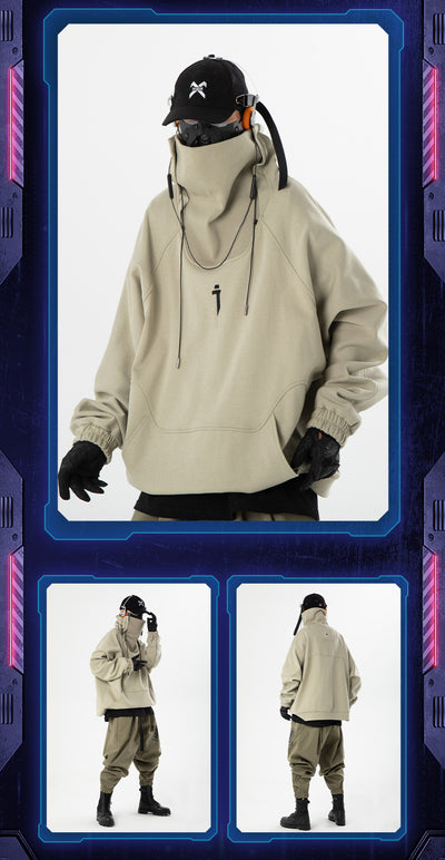 Suéter Cuello Alto Funcional Hip Hop para Hombre - Otoño e Invierno - Image 14