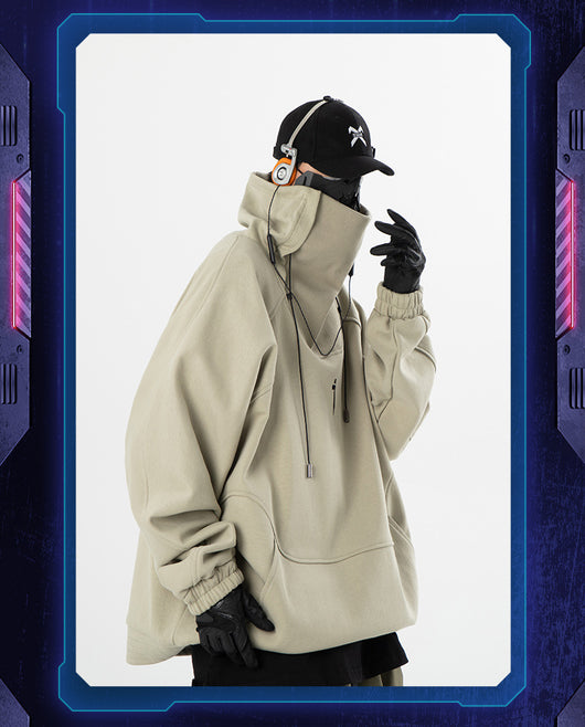 Suéter Cuello Alto Funcional Hip Hop para Hombre - Otoño e Invierno - Image 15