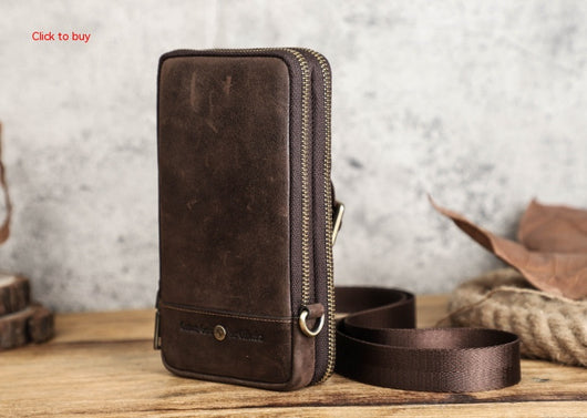 Bolsa Bandolera de Cuero Vintage para Hombre - Estilo Retro Casual - Image 28