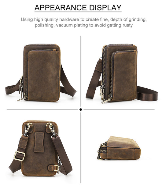 Bolsa Bandolera de Cuero Vintage para Hombre - Estilo Retro Casual - Image 32