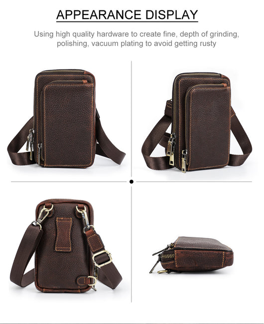 Bolsa Bandolera de Cuero Vintage para Hombre - Estilo Retro Casual - Image 34