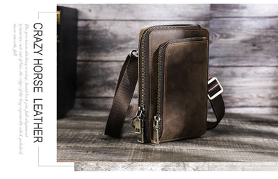 Bolsa Bandolera de Cuero Vintage para Hombre - Estilo Retro Casual - Image 36