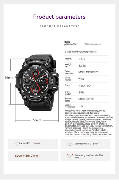 Reloj Inteligente Deportivo Resistente al Agua con Doble Luminosidad para Hombre - Image 11