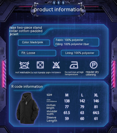 Chaqueta Abrigo Hombre Cuello Alto con Capucha Desmontable Algodón - Image 16