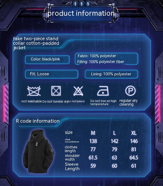 Chaqueta Abrigo Hombre Cuello Alto con Capucha Desmontable Algodón - Image 16