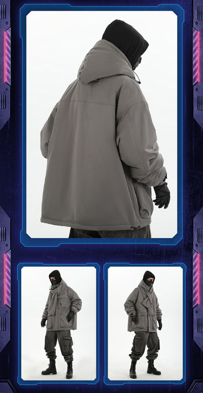 Chaqueta de Algodón con Capucha y Cuello Alto para Hombre - Invierno - Image 16