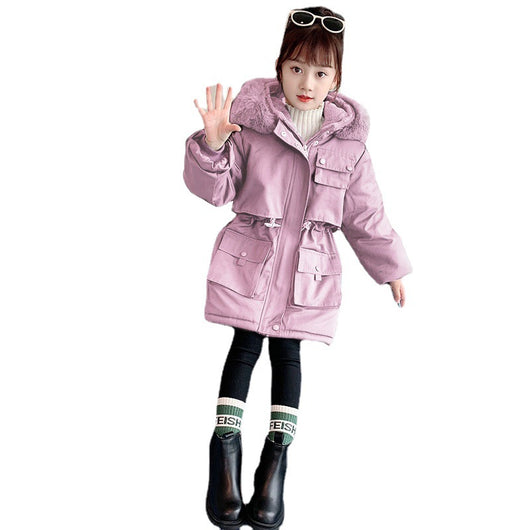 Abrigo Acolchado Cálido con Capucha para Niñas - Forro Polar Interior - Image 13