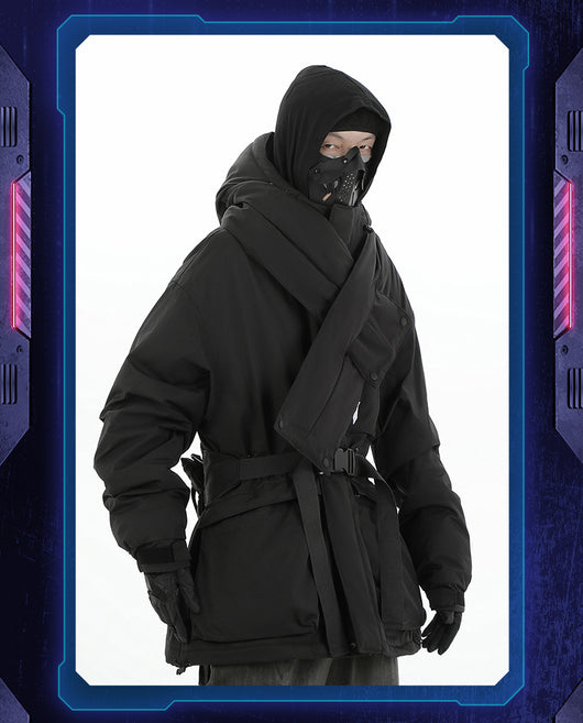 Chaqueta de Algodón con Capucha y Cuello Alto para Hombre - Invierno - Image 23