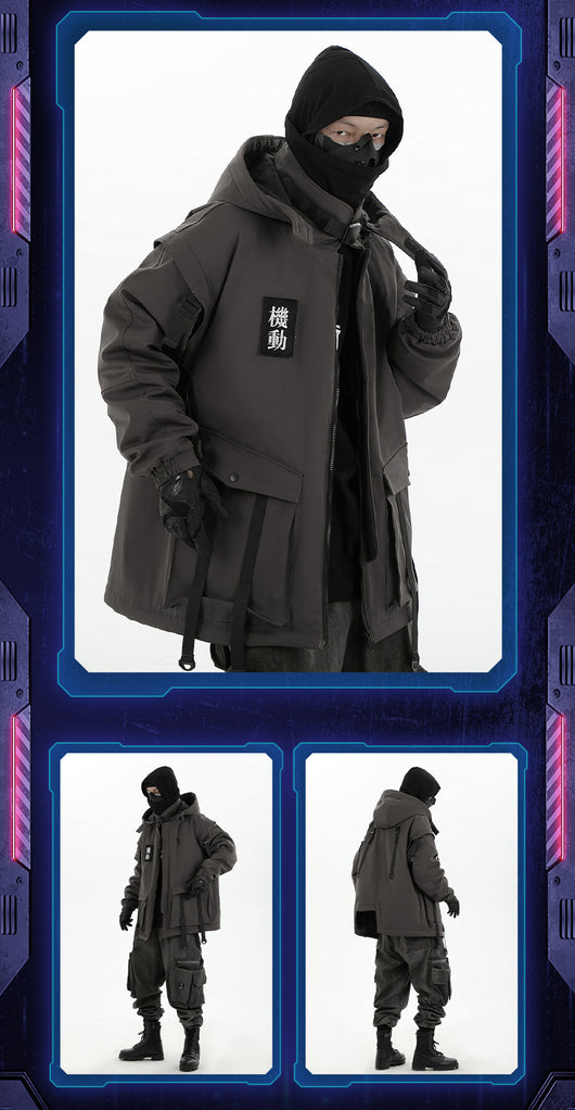 Chaqueta Funcional con Capucha y Cinta Móvil para Hombre - Algodón Invierno - Image 24