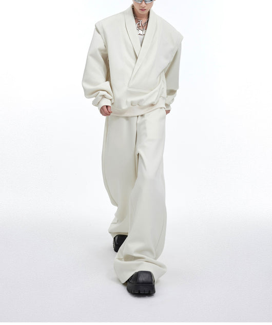 Conjunto de Suéter Suelto y Cómodo Talla Grande Escote en V - Image 8