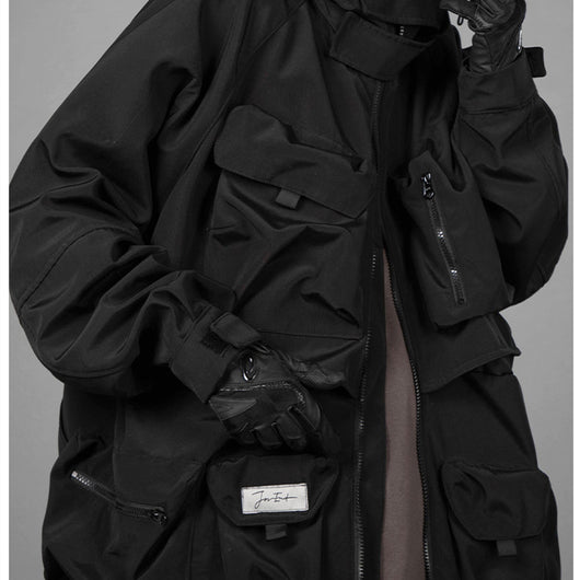 Chaqueta de Trabajo Holgada con Capucha - Diseño Tridimensional y Casual - Image 14