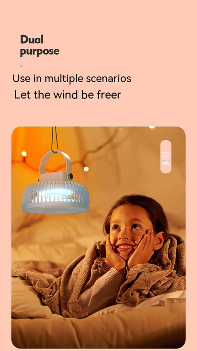Ventilador Portátil Recargable con Luz Nocturna - Diseño Infantil para Escritorio y Cabecera - Image 41