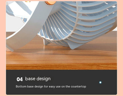 Ventilador Portátil Recargable con Luz Nocturna - Diseño Infantil para Escritorio y Cabecera - Image 43